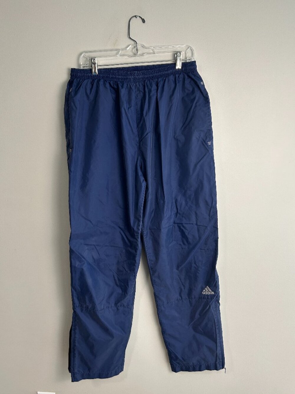 Vintage Adidas Nylon Track Pants Windbreaker Joggers | Blue | Size M
